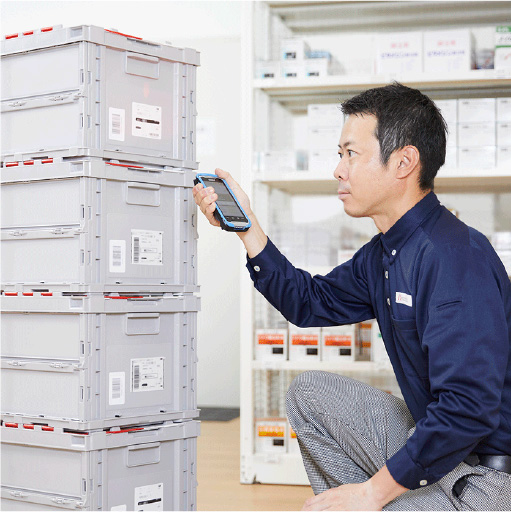 検品時間の短縮 （個口スキャン検品）